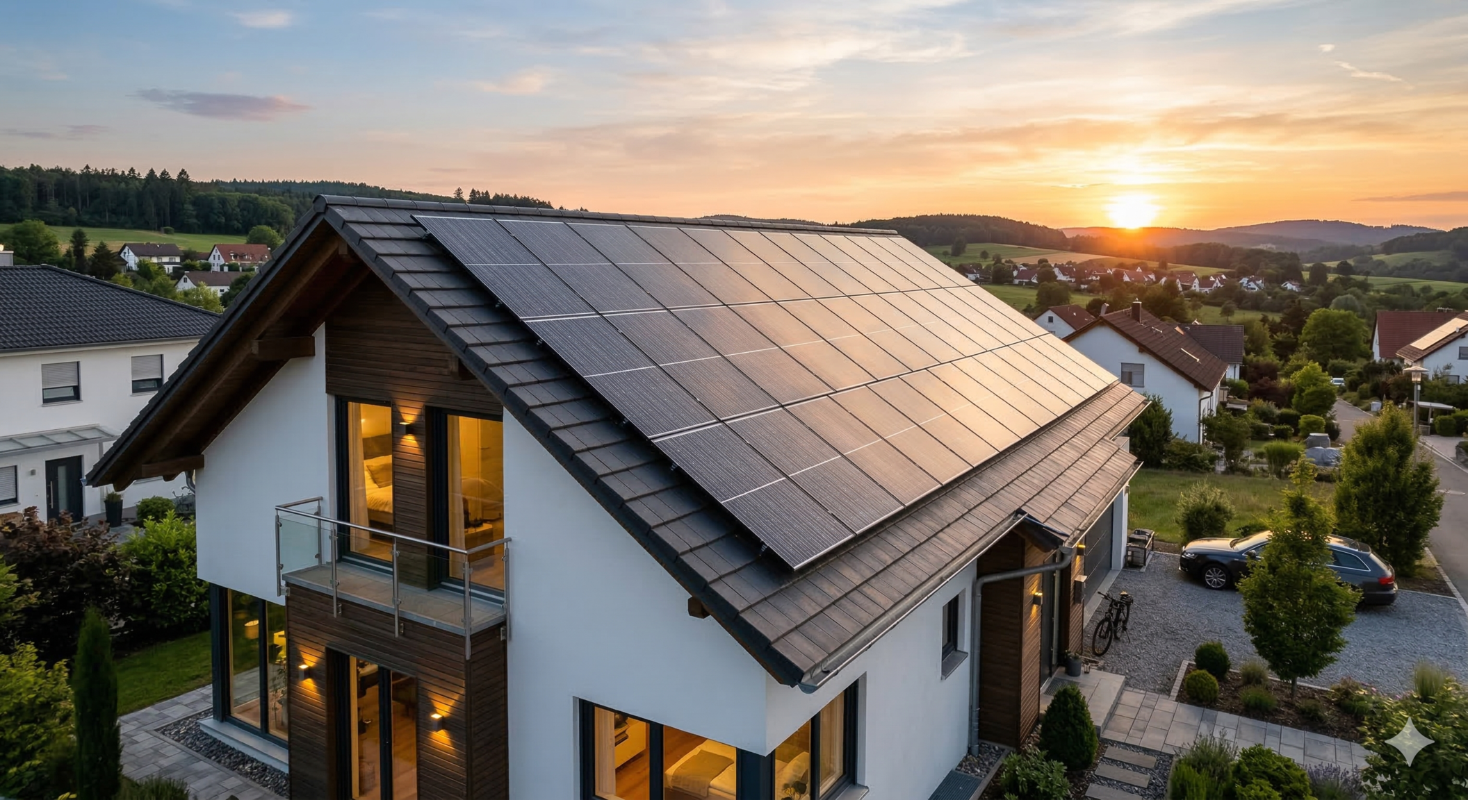 Hausbesitzer mit PV-Lösung